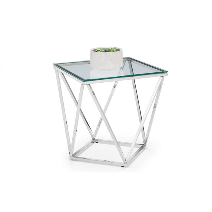 Riviera Glass Top Octagonal Lamp Table - Click Image to Close